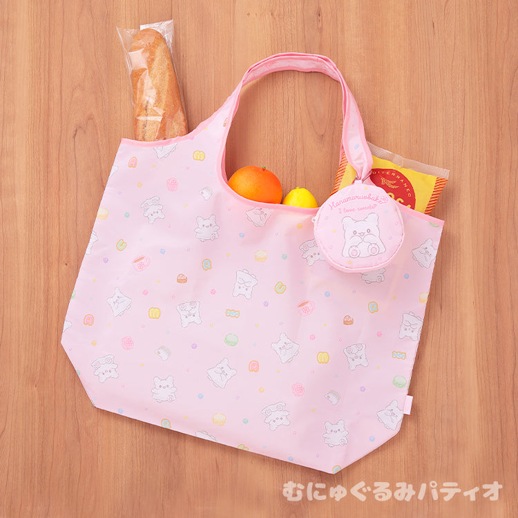Sanrio Hanamaruobake (I love sweets) eco bag with pouch