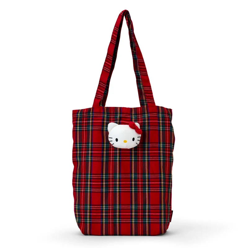 Sanrio Hello Kitty Tote bag with mascot (tartan)