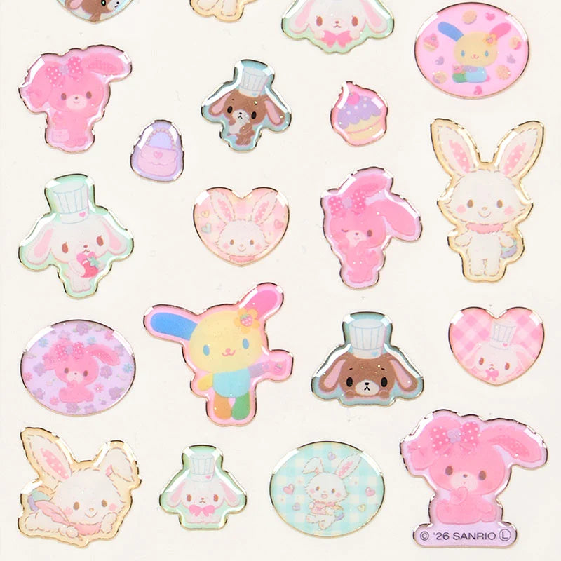 Sanrio Characters Kirafuchi resin filling Sticker (Heisei Usagi)