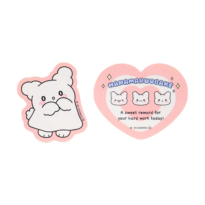 Sanrio Hanamaruobake Set of 2 stickers (Pastel Sweets Pop)