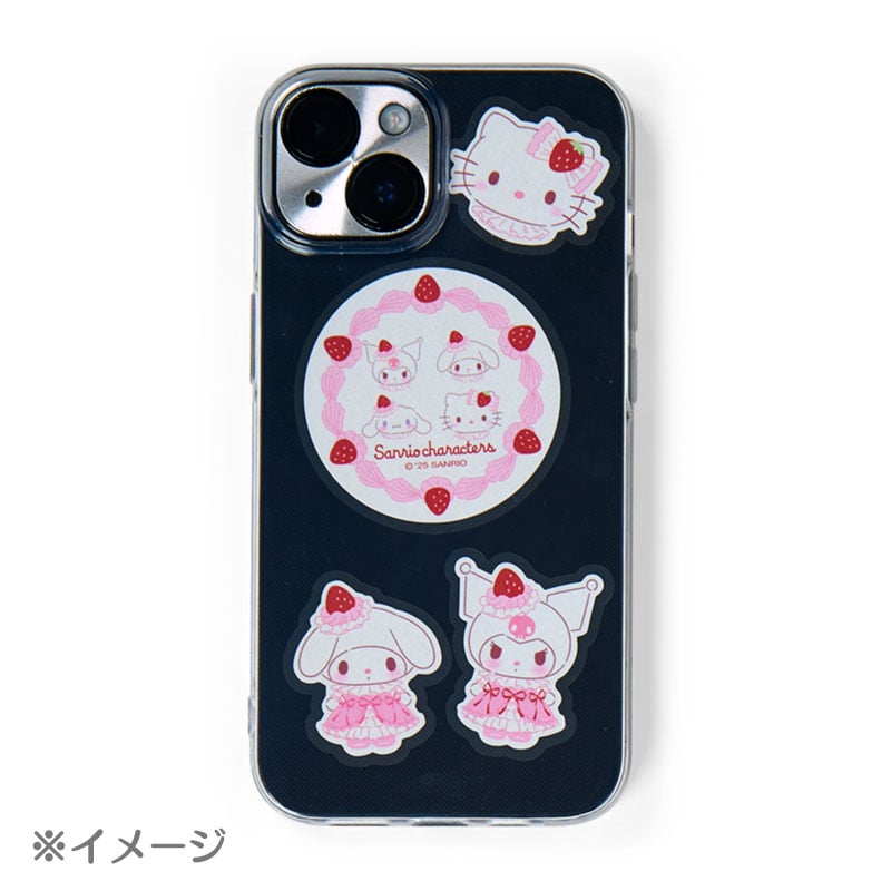 Sanrio Can case & Sticker set (Strawberry whipped cake)
