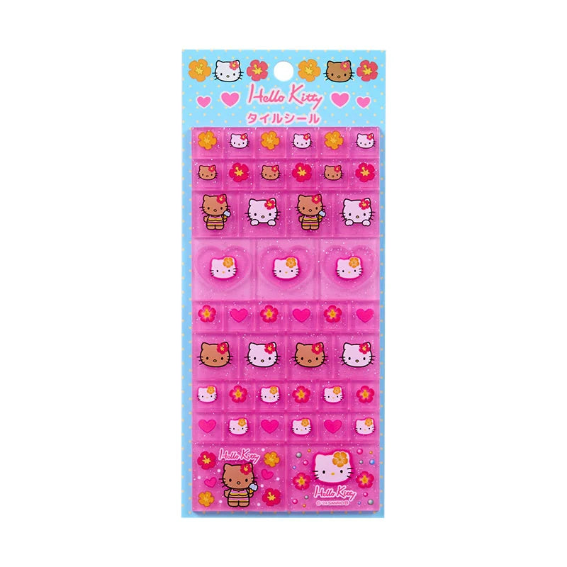 Sanrio Hello Kitty 90s tile sticker (hibiscus)