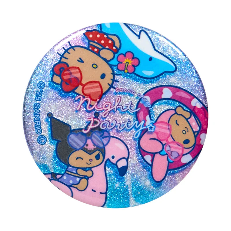 Sanrio Characters Glitter Can Badge Blind Box (Night Party)