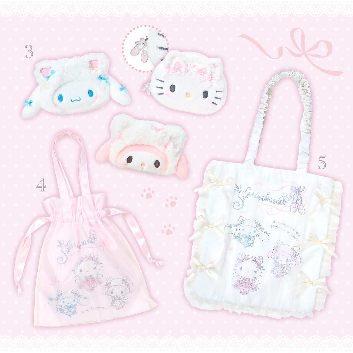 Sanrio White Cat Ballerina Design Series (#3-5)