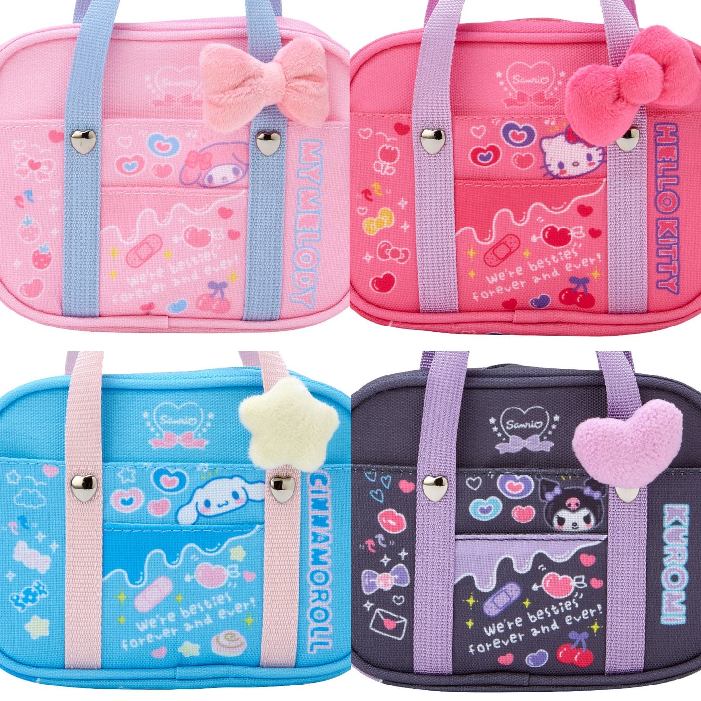 Sanrio School Bag Style mini pouch (#Sanrio Gakuen Kirameki Club)