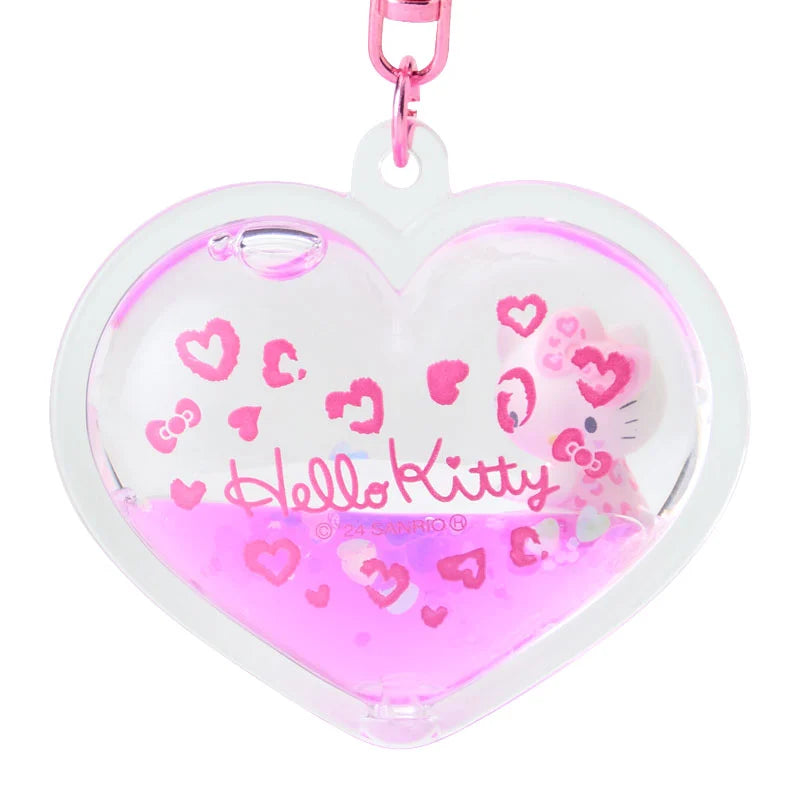 Sanrio Hello Kitty Gal Dome Keychain (Leopard) Pink