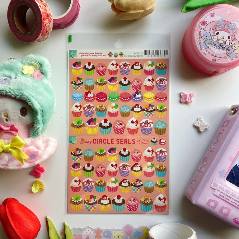 3 Way Circle Seal Sticker