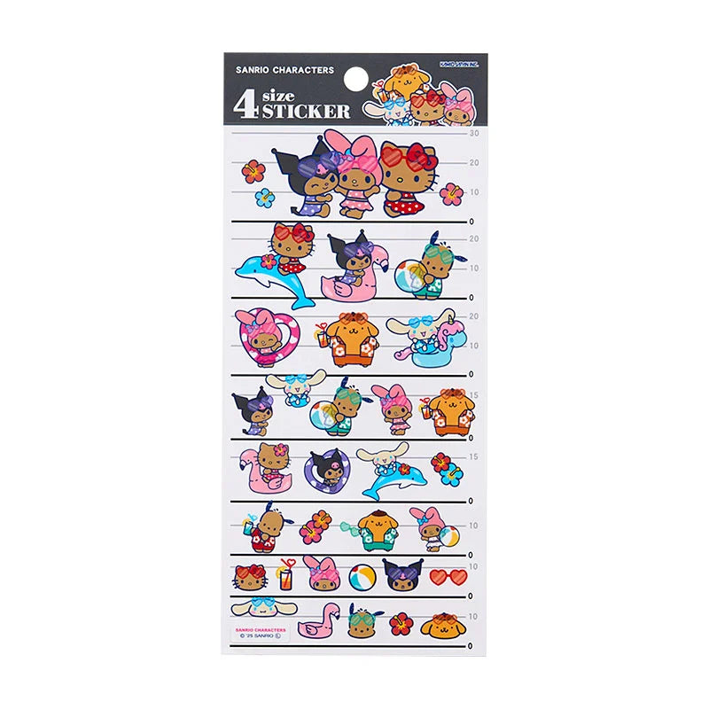Sanrio Characters 4 size stickers (night party)