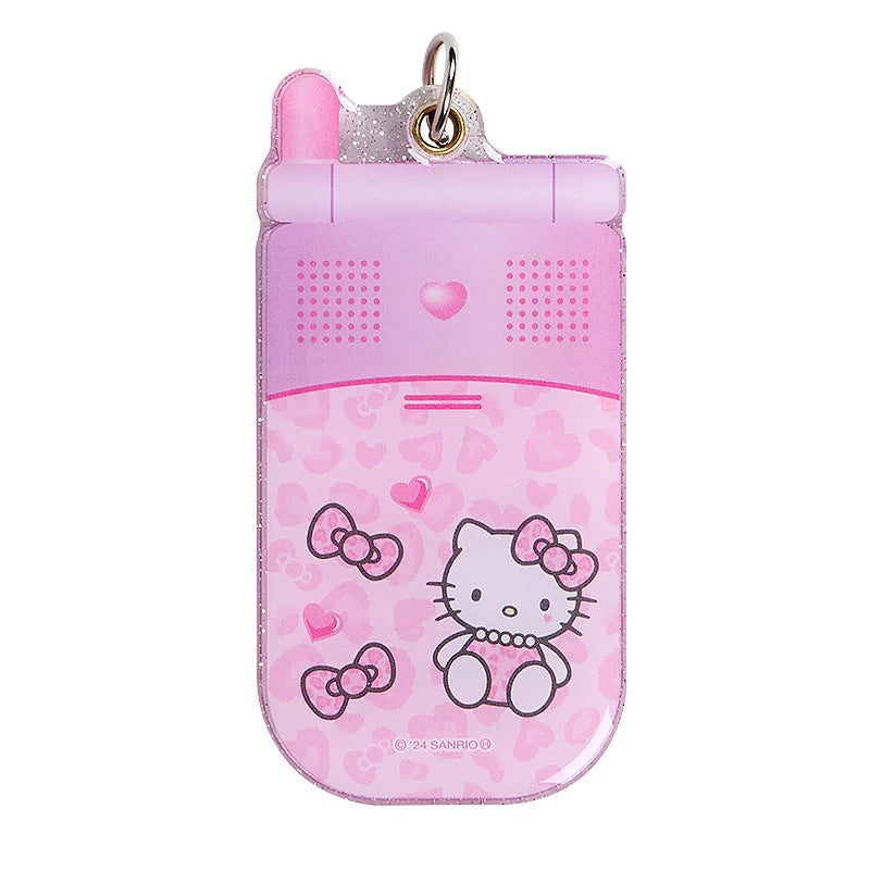 Sanrio Hello Kitty Slide Galaxy Keychain (Leopard) pink
