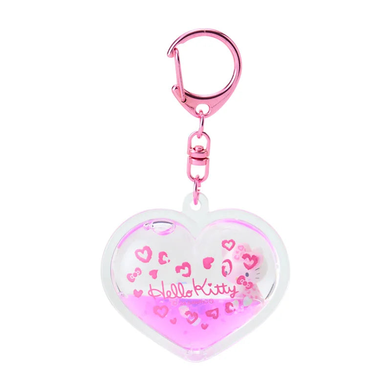 Sanrio Hello Kitty Gal Dome Keychain (Leopard) Pink