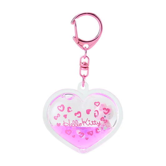 Sanrio Hello Kitty Gal Dome Keychain (Leopard) Pink