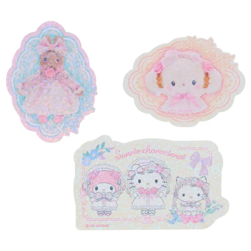 Sanrio Characters Sticker set (white frill)