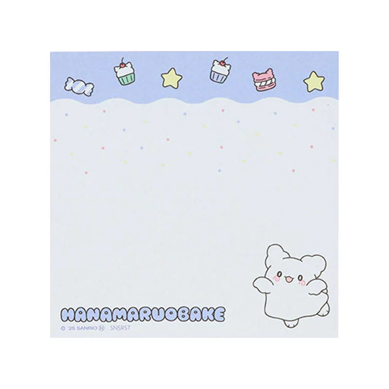 Sanrio Hanamaruobake Blue Square Memo (Pastel Sweets Pop)