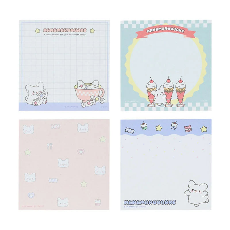 Sanrio Hanamaruobake Blue Square Memo (Pastel Sweets Pop)