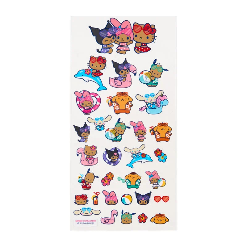 Sanrio Characters 4 size stickers (night party)
