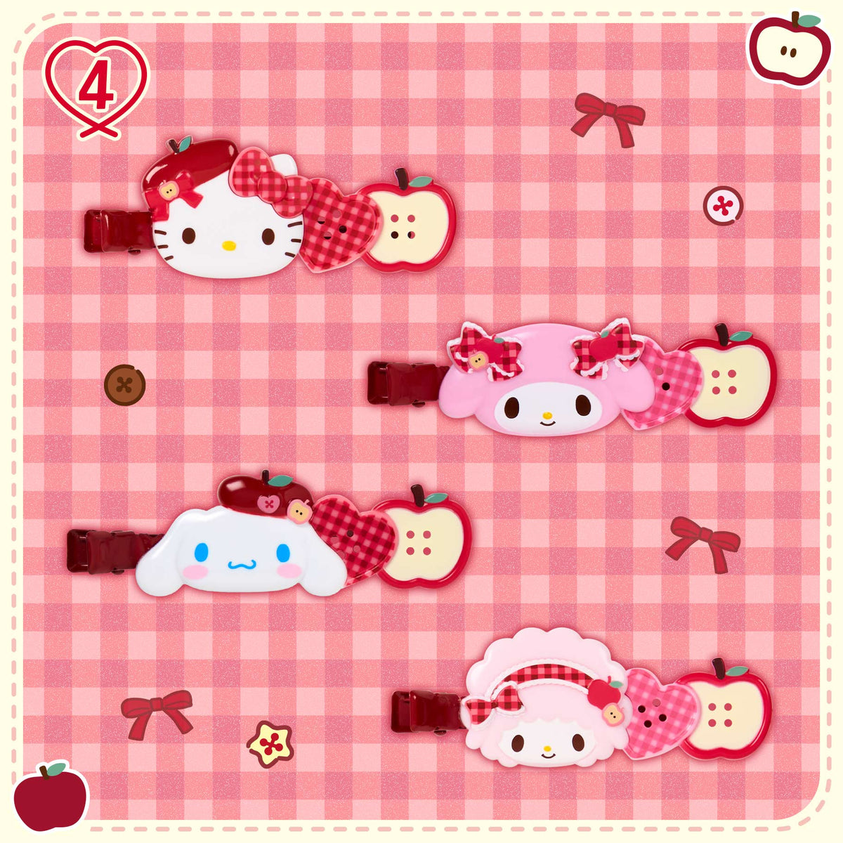 Sanrio Bangs clip (Autumn Apple)