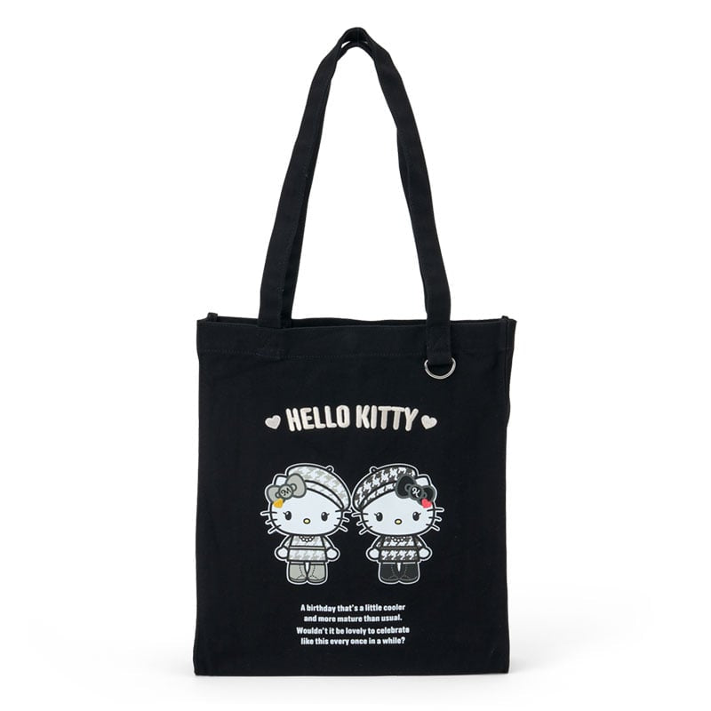 Sanrio Hello Kitty Tote bag (black and white girly twin coordinate)