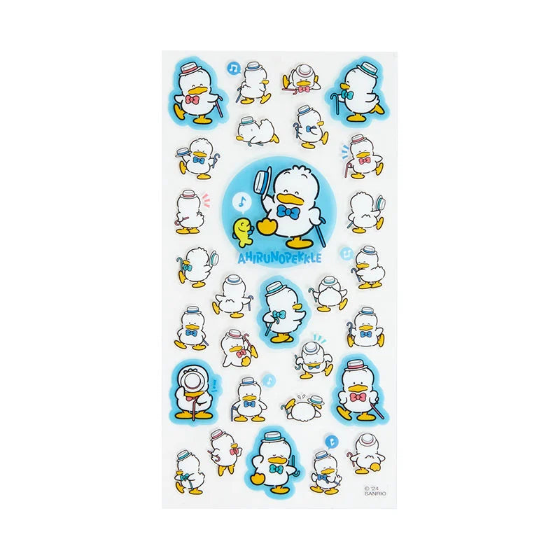 Sanrio Ahiruno Pekkle Sticker (in a good mood with singing and dancing)