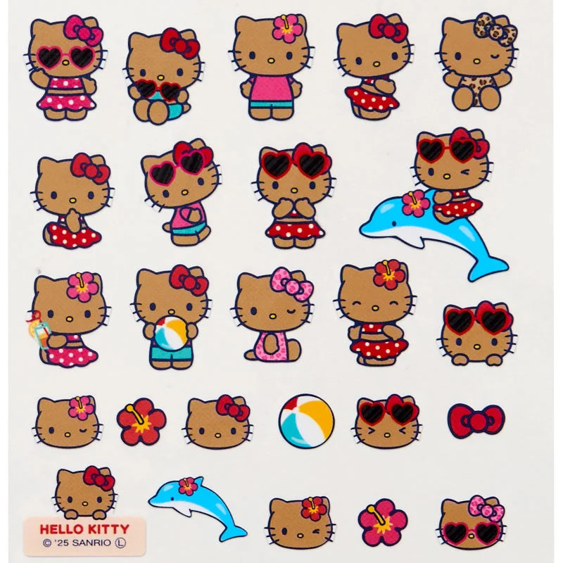 Sanrio Hello Kitty 4 size stickers (night party)