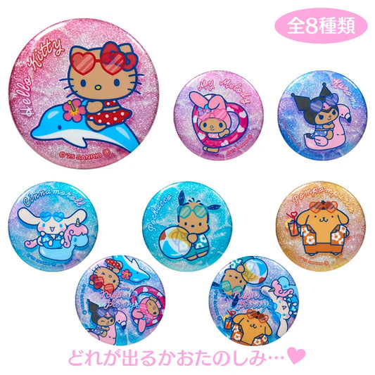 Sanrio Characters Glitter Can Badge Blind Box (Night Party)