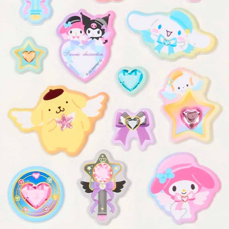 Sanrio Characters Jewel Marshmallow Stickers (Pink)