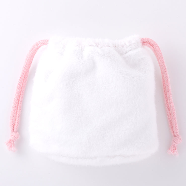 Sanrio Hanamaruobake Die-cut boa drawstring bag