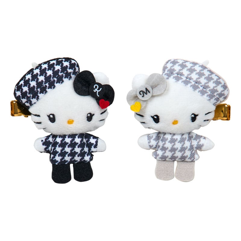 Sanrio Hello Kitty Hair clip set (monochrome girly twin coordinate)