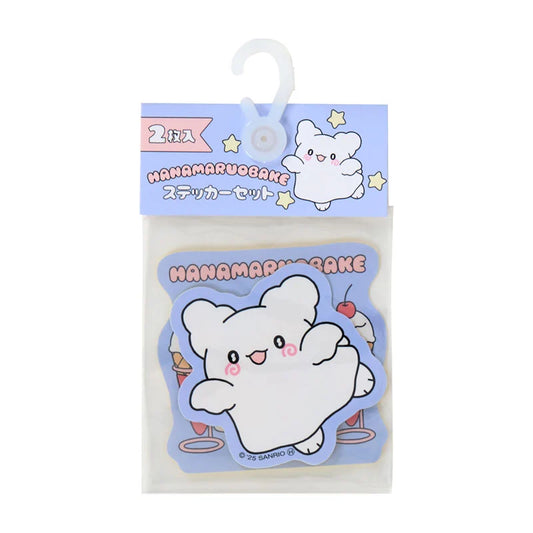 Sanrio Hanamaruobake Set of 2 stickers (Pastel Sweets Pop)
