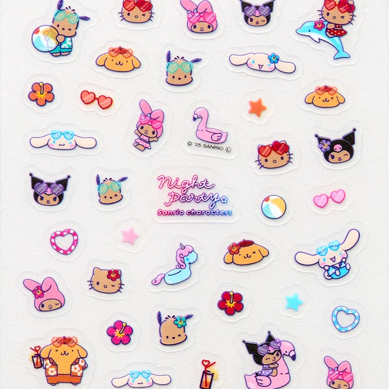 Sanrio Characters Deco Petit Sticker (Night Party)