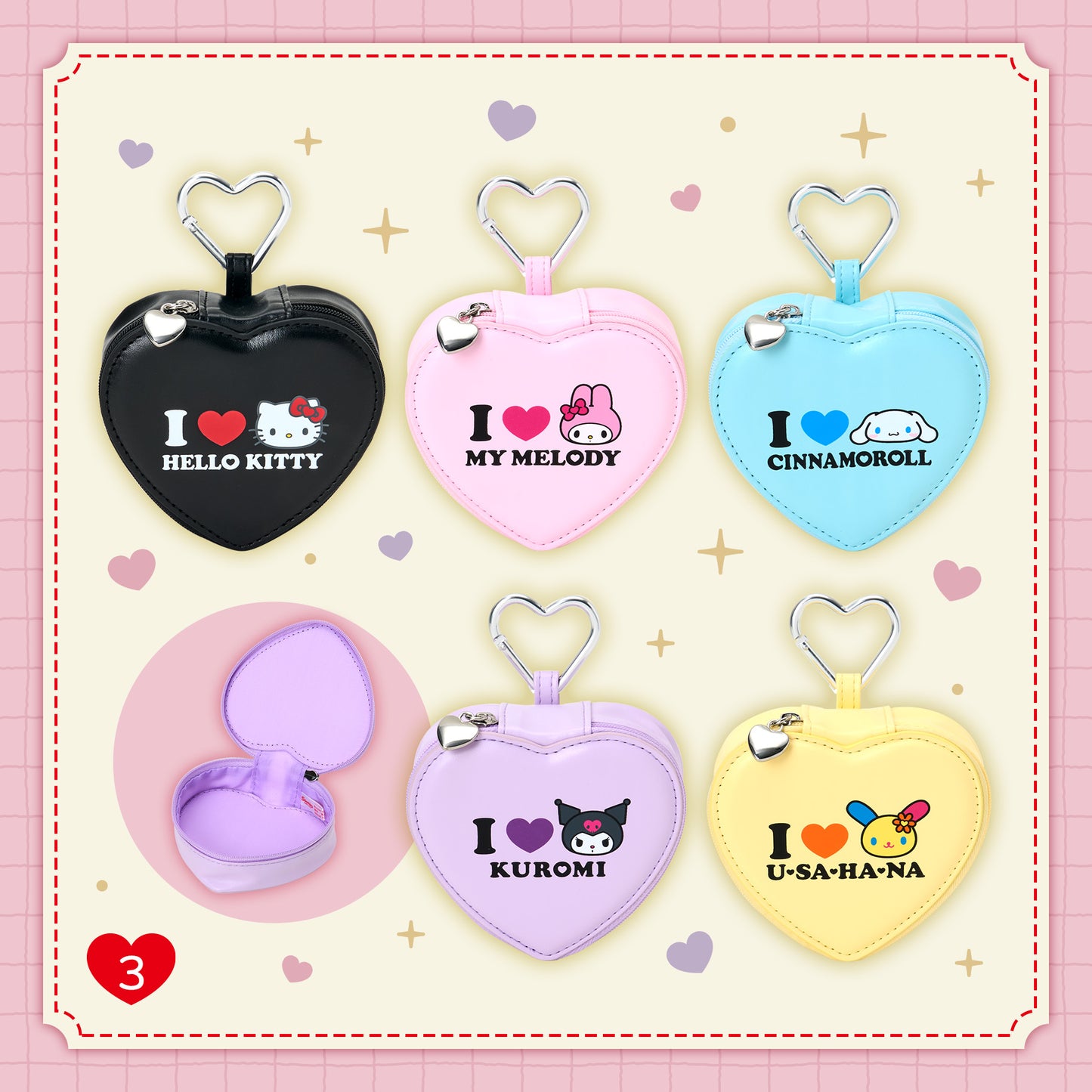 Sanrio Mini Pouch (I ♡ SANRIO CHARACTERS)