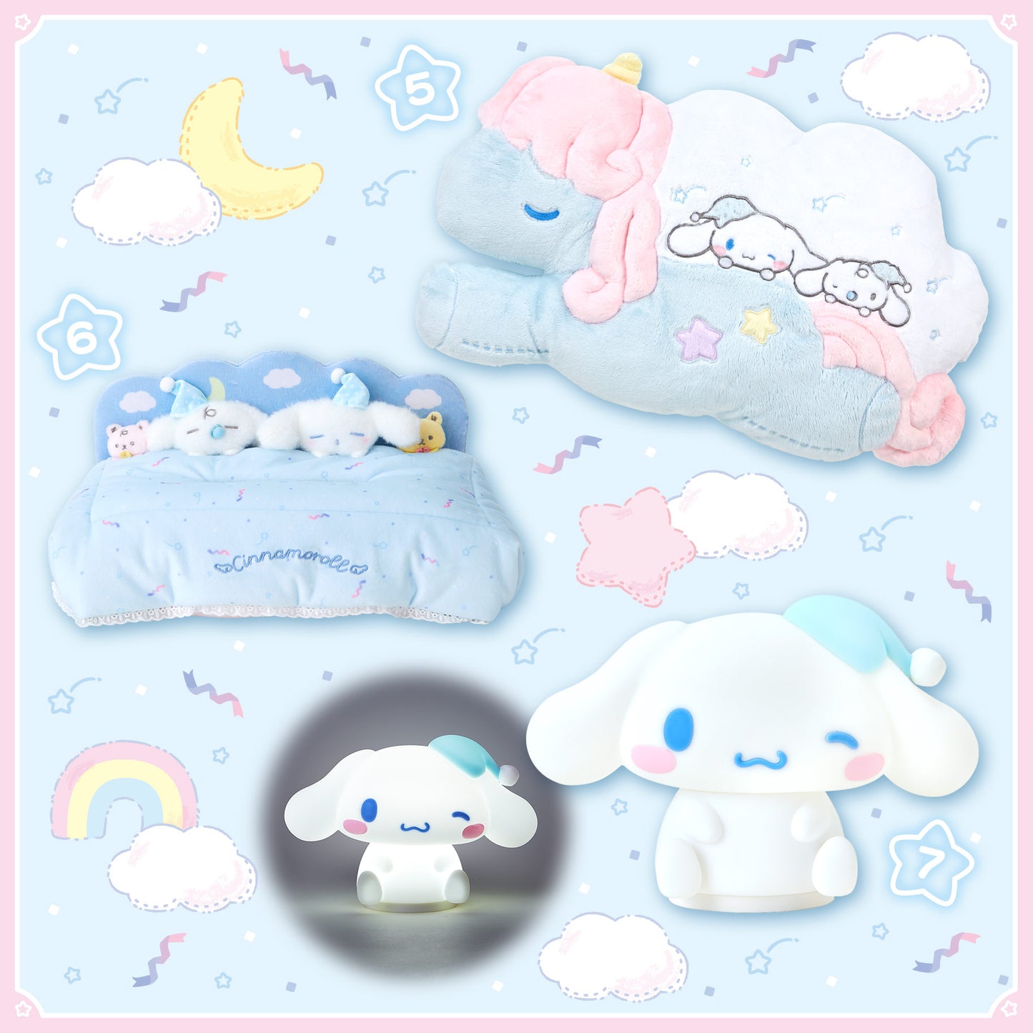 Sanrio Cinnamoroll (Nemunemu Time Design Series) #5-7