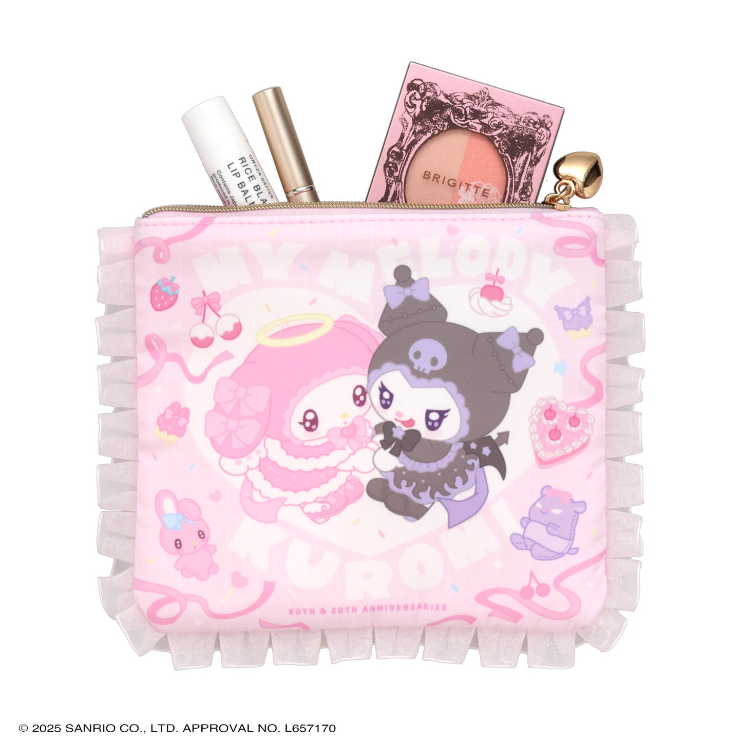 Sanrio Kuromi & My Melody Flat Pouch (Angel and Devil)