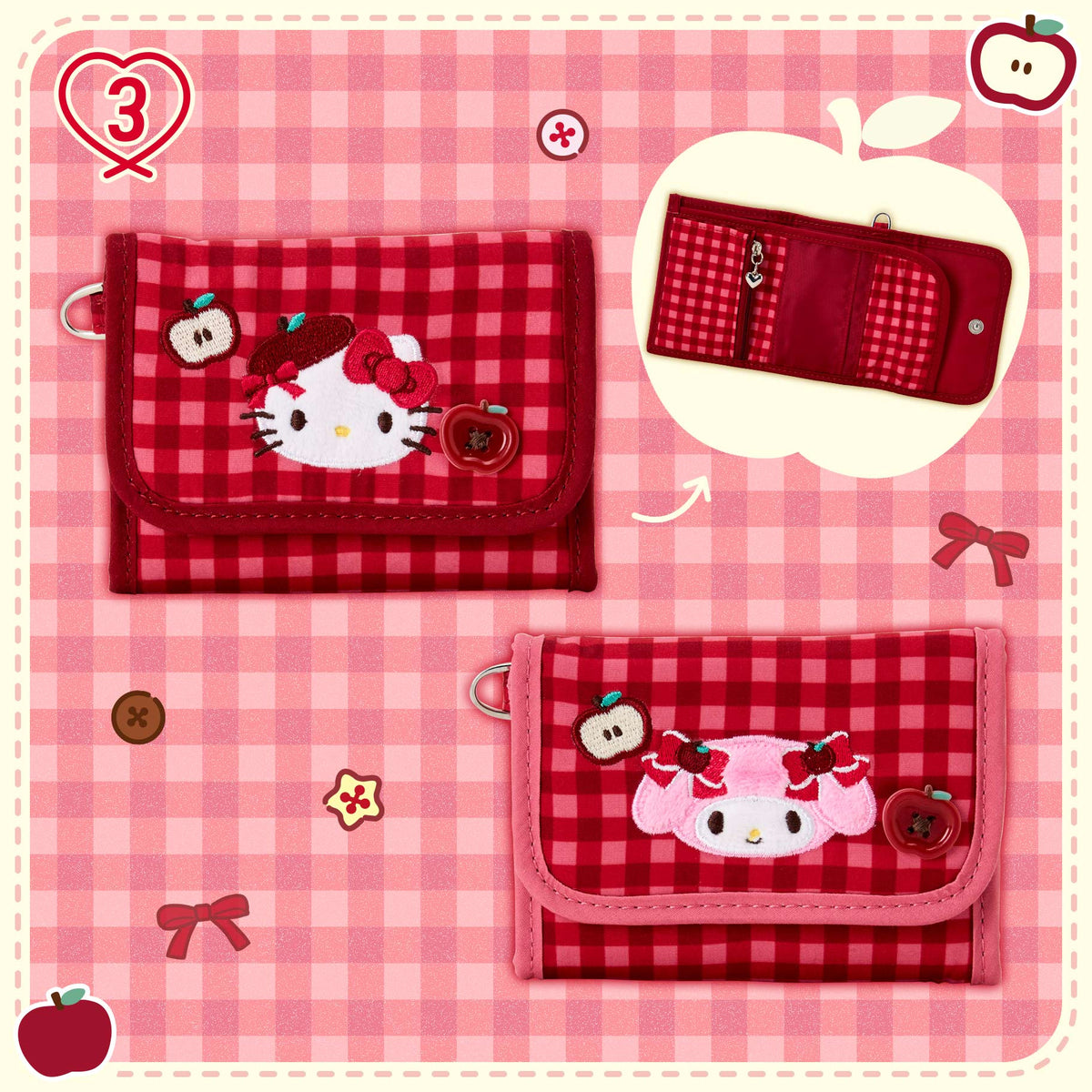 Sanrio Wallet (Autumn Apple)