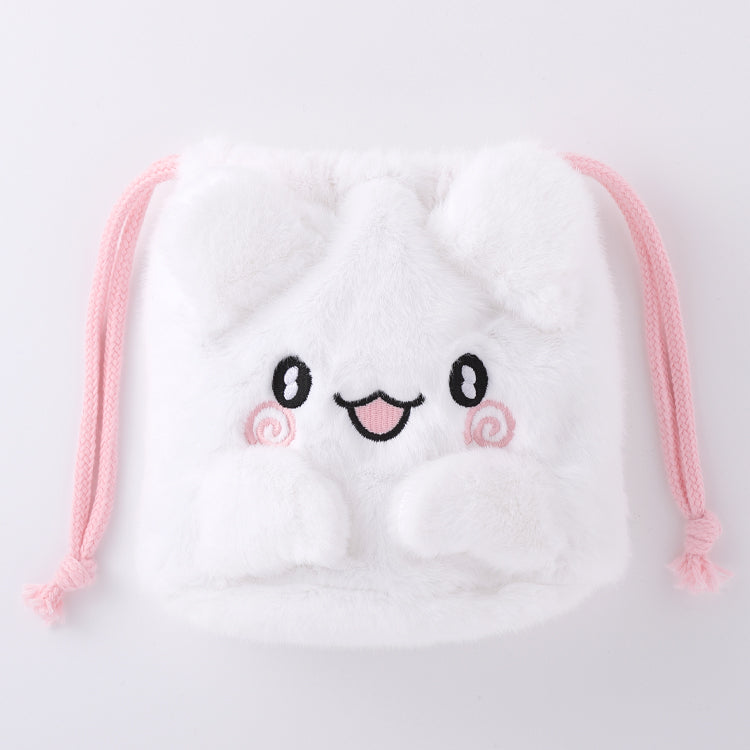 Sanrio Hanamaruobake Die-cut boa drawstring bag