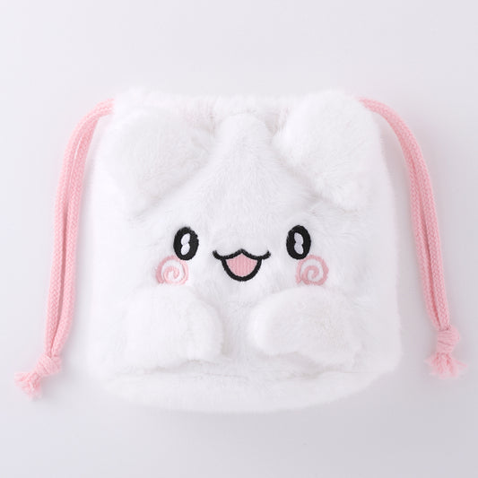 Sanrio Hanamaruobake Die-cut boa drawstring bag
