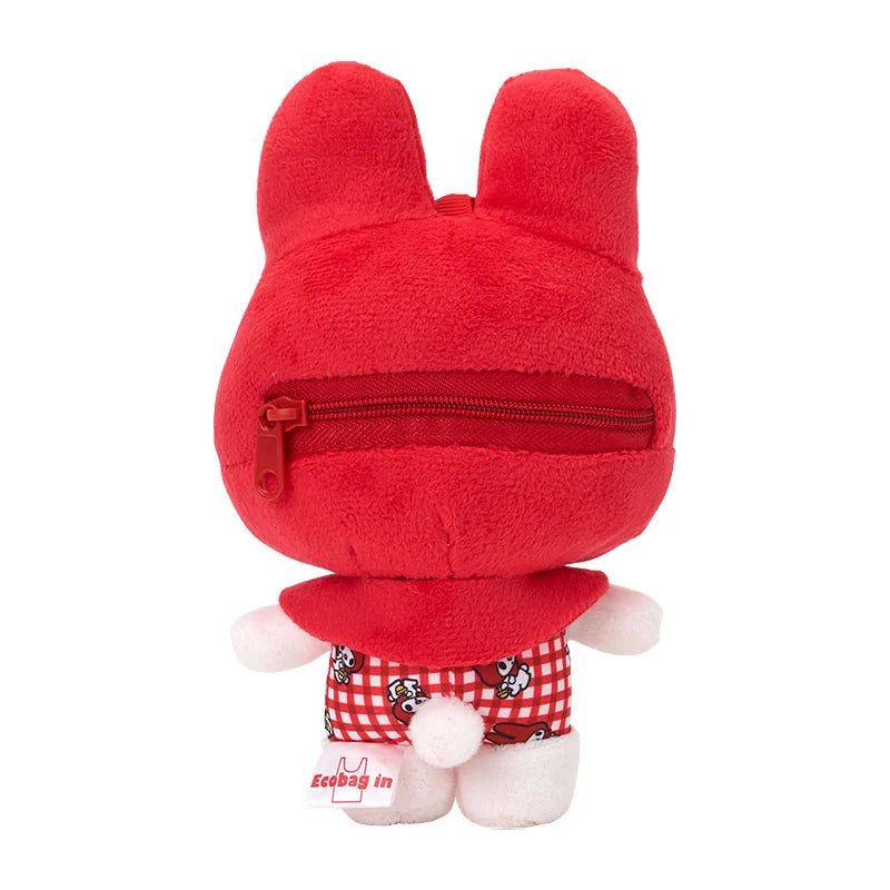 Sanrio My melody Mascot Holder Eco Bag (red check)