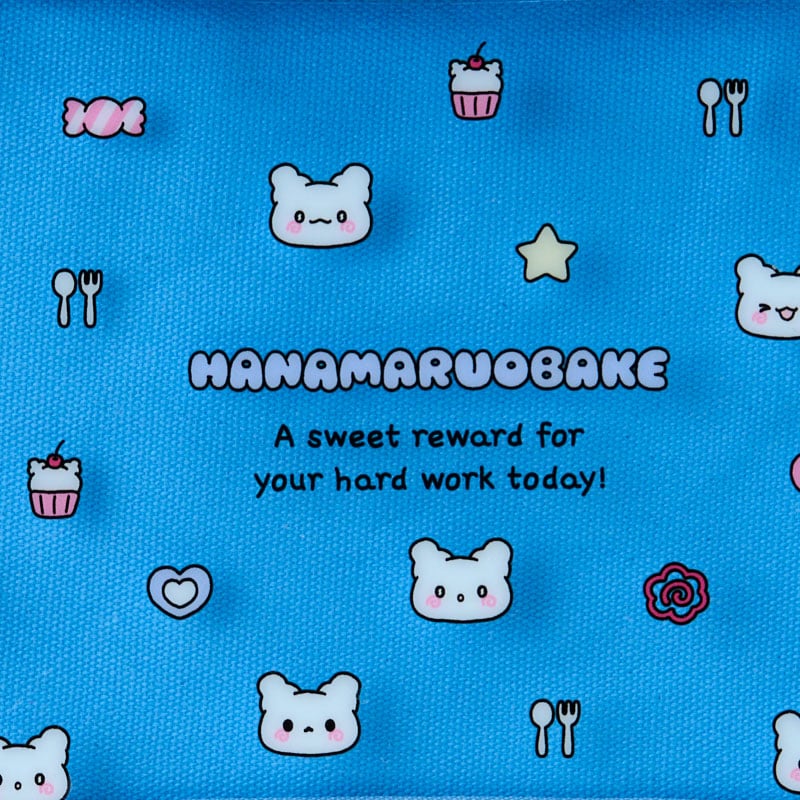Sanrio Hanamaruobake Blue Flat Pouch (Pastel Sweets Pop)