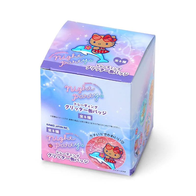 Sanrio Characters Glitter Can Badge Blind Box (Night Party)