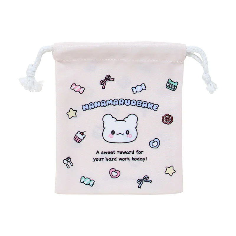 Sanrio Hanamaruobake Set of 3 drawstrings (Pastel Sweets Pop)
