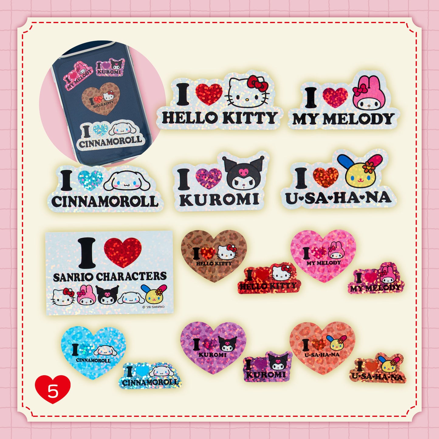Sanrio Sticker Set (I ♡ SANRIO CHARACTERS)