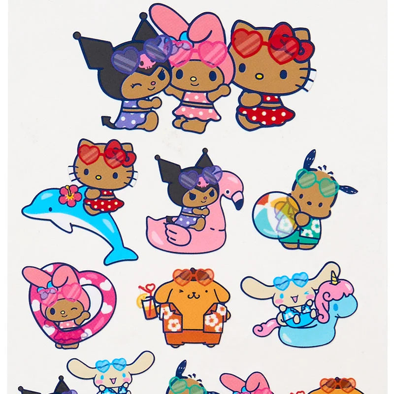 Sanrio Characters 4 size stickers (night party)
