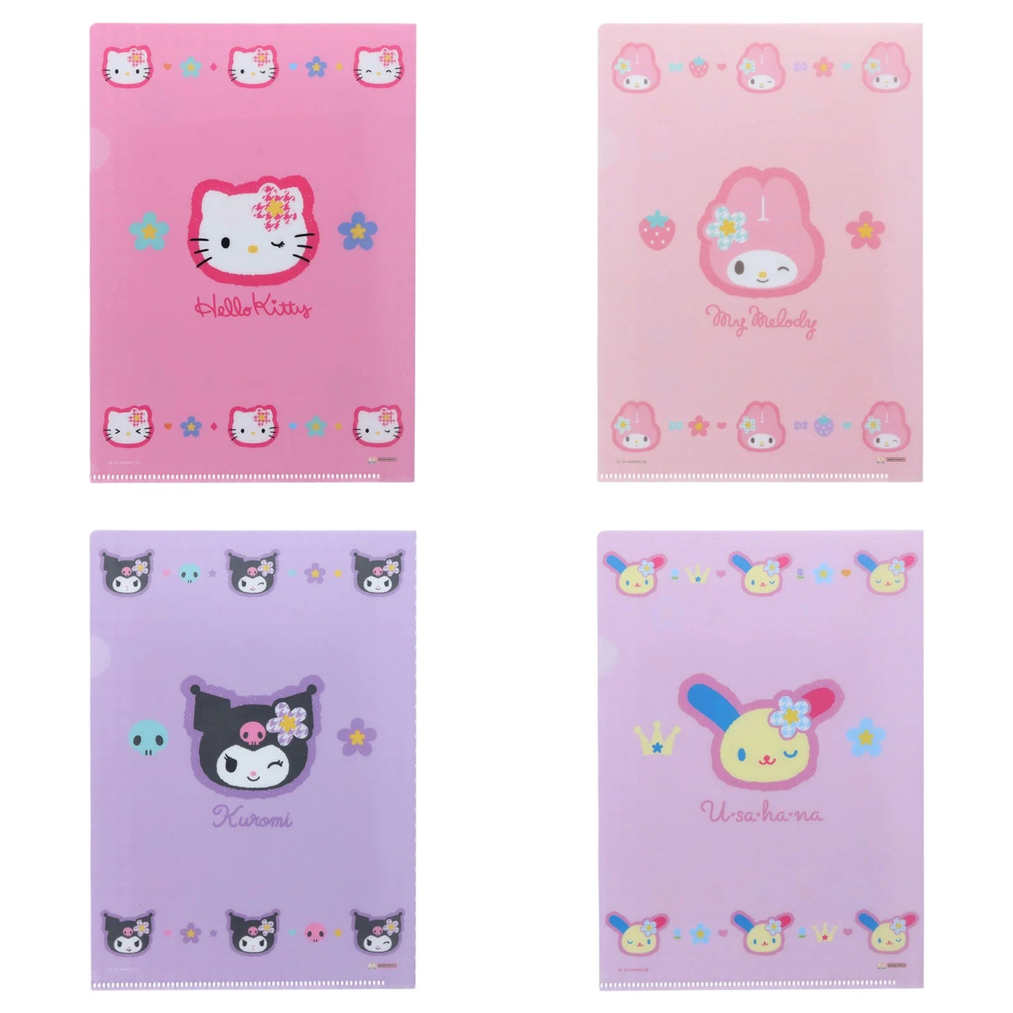 Sanrio Characters Heisei retro A5 clear file & sticker set (Y2K)