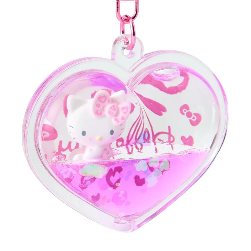 Sanrio Hello Kitty Gal Dome Keychain (Leopard) Pink