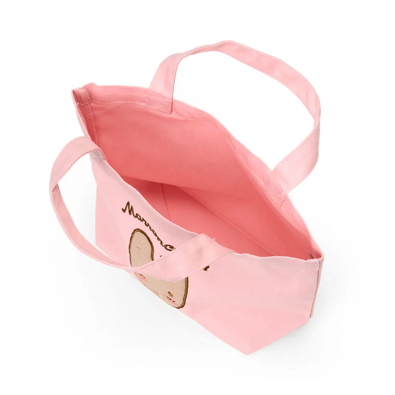 Sanrio Marroncream Pink Applique Lunch Tote Bag