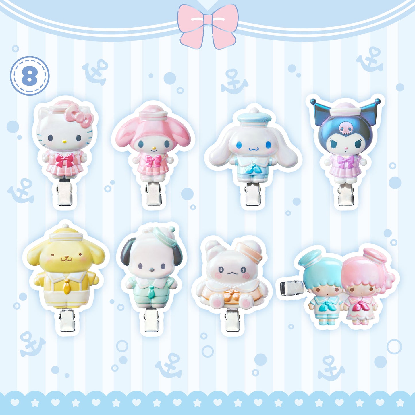 Sanrio Bangs clip blind box (Sailor Color Design Series)