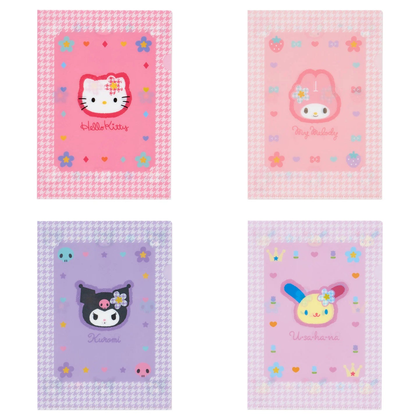 Sanrio Characters Heisei retro A5 clear file & sticker set (Y2K)