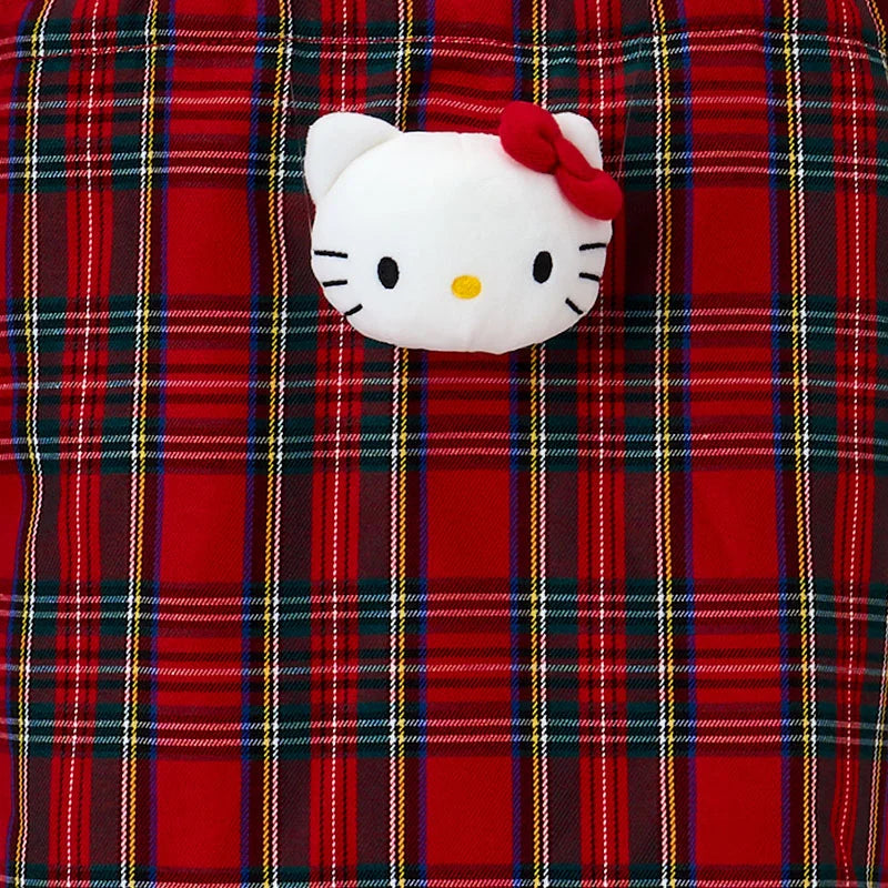 Sanrio Hello Kitty Tote bag with mascot (tartan)