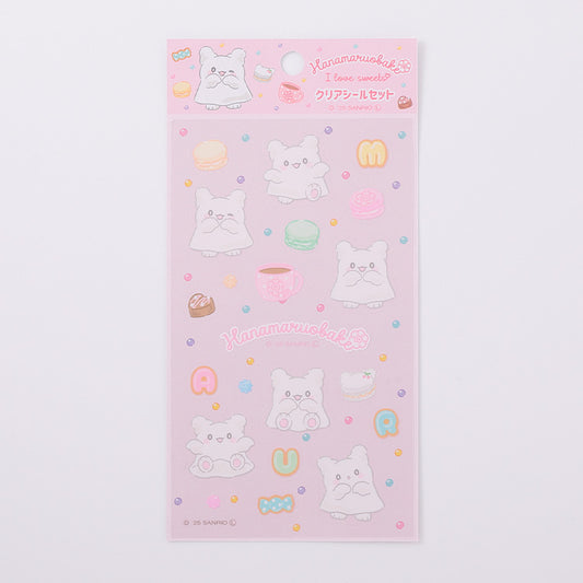 Sanrio Hanamaruobake (I love sweets) Clear Sticker Sheet