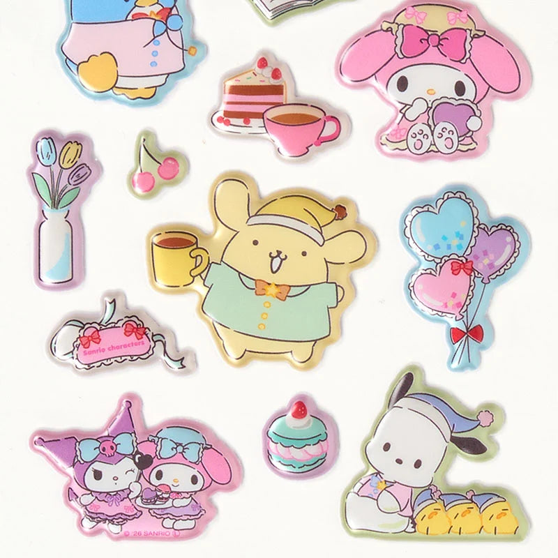 Sanrio Characters Pearl marshmallow Sticker (White)