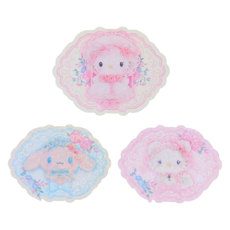 Sanrio Characters Sticker set (white frill)